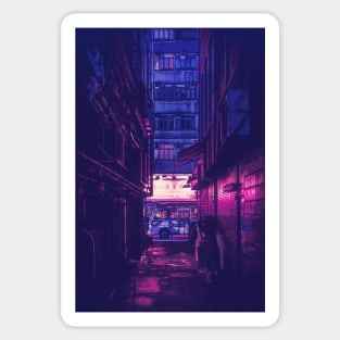 Hong Kong Streets (Anime Style) Sticker